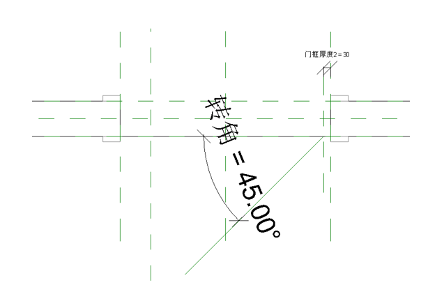腿腿教學網-BIM等級考試二級建筑教程 |2.11 帶角度平開門族實例